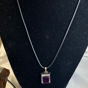 Chic Purple Pendant Necklace